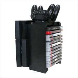 All: iLead Games Disc Storage Tower Holder Controller Bracket for PS4