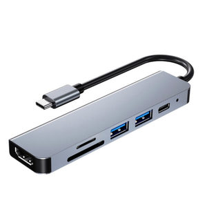 iLead TYPE- C ADAPTER 6 IN 1, USB- C TO HDMI+ PD ADAPTER