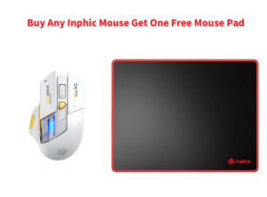 inphic A9 Explorer Bluetooth and 2.4G Wireless Mouse, White