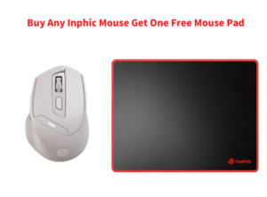 Inphic Ergonomic Mouse for Laptop Desktop Mac Android Windows, White Apricot