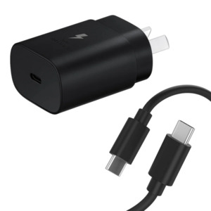 Mobile Accessary: iLead PD 25W Samsung Compatible TYPE-C Fast Charger with Cable, Black