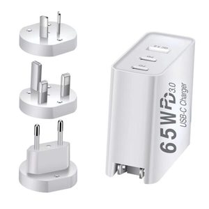 iLead 65W GaN 2 USB-C + USB Fast Charger with Global Travel Universal Plug Adapt&hellip;