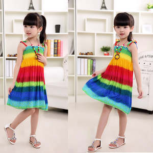 Kids Wear: Girls' Summer Beach Dress Bohemian Children's Dress
