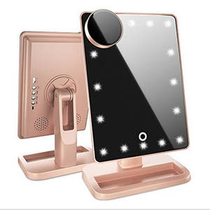 Touch Screen Makeup Mirror With 20 LED Light Bluetooth Music Speaker 10X Magnify&hellip;