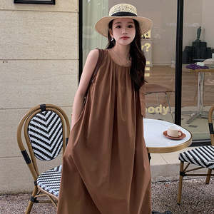 Ladieswear: Women's French Sleeveless Dress Summer