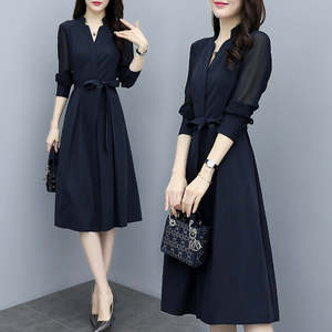 Fab Ur Sophisticated Elegance: Summer dress summer V-neck waist was thin