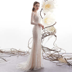 Women's Fashion Le-Eva Fishtail Long Sleeve Wedding Dresses