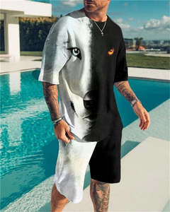 Midnight Crew: Fashion Men Casual Printed Sports Suit