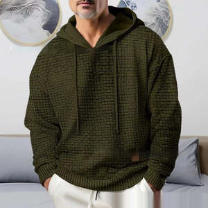Menswear: European And American Men's Jacquard Sweater Hooded