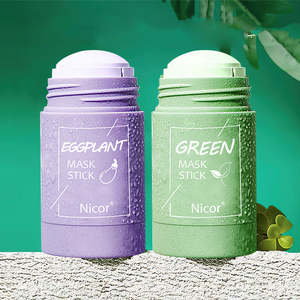 Beauty: Cleansing Green Tea Mask Clay Stick Oil Control Anti-Acne Whitening Seaweed Mask Skin Care