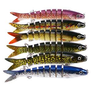 Pike Fishing Lures Artificial Multi Jointed Sections Hard Bait Trolling Pike Car&hellip;