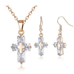 Jewellery: Cross ornament set