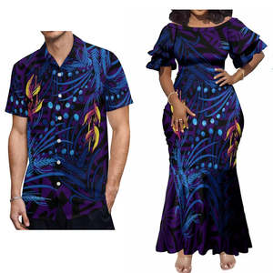 Fishtail Island Dress & Matching Hawaiian Men Shirt