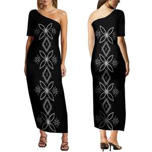 Off Shoulder Print Wrap Style Dress
