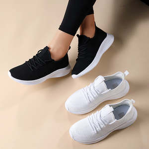 Shoes: Women's Fly Woven Mesh Casual Shoes Non-slip Wear-resistant