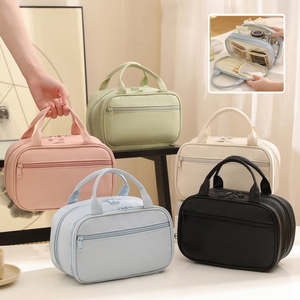 Bags: New Portable Cosmetic Bag With Handle Large Capacity Waterproof Make-up Toiletries Handbag Multifunctional Storage Travel Bag For Women