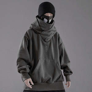 Plus Size Sweaters Menswear Mechanical Style Coat Hooded Fleece-lined