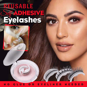 Reusable 3D Mink Lashes Natural False Eyelashes Self Adhesive Fake Glue Free Mak&hellip;