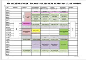 Standard Work Week – Farm Specialist
