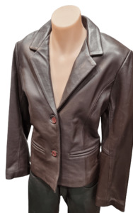 Women's Leather Blazer Brown - Genuine Leather Blazers For Women NZ