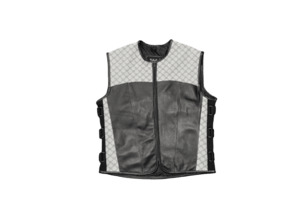Leather Vests For Men - Motorcycle Leather Vest - Thick Leather Vest: Swat Style Leather Vest White - Leather Direct