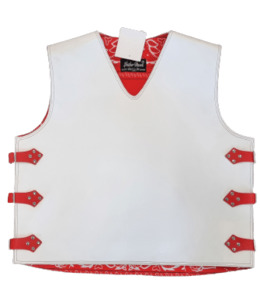 Men's Fashion Leather Jackets Formal Leather Jacket Casual Leather jacket: Poncho Vest - White Poncho Leather Vests at Leather Direct