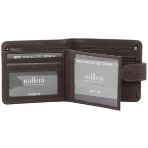 Milleni Leather Wallet - Mens Genuine Leather Tab Wallet New Zealand