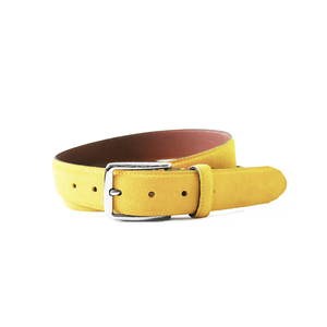 Nabucco Suede Belt Yellow - Leather Direct Women's Leather Belts New Zealand