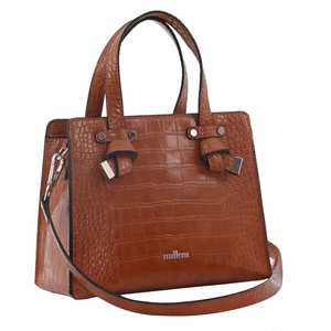 Milleni Ladies Fashion Croc-Embossed Cross-Body Bag - Leather Direct