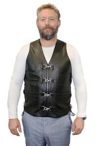 Leather Vests For Men - Motorcycle Leather Vest - Thick Leather Vest: Genuine Leather Vest - Leather Vests for Men & Women