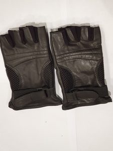 Leather Fingerless Gloves - Genuine Leather Gloves for Men and Women