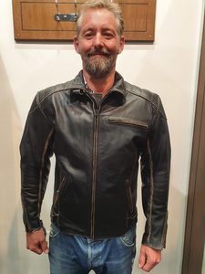 Products: Motorcycle Ridding Jacket EG88028BRN – LeatherDirect