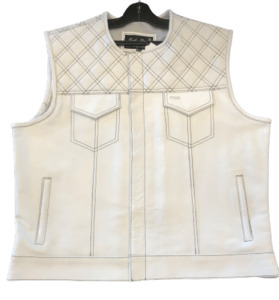 Products: White Leather Jean Style Vest – LeatherDirect