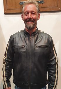 Products: Biker Striped Jacket – LeatherDirect