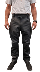 Products: Matt Black Motorcycle Leather Pants – LeatherDirect