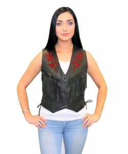 Products: Ladies Fitted Rose Vest – LeatherDirect