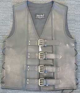 Products: Leather Vest with Black Braids – LeatherDirect