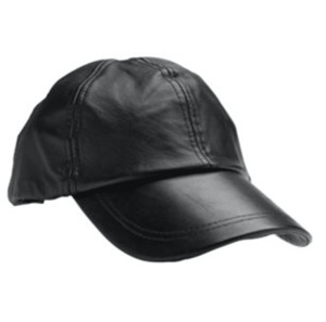Products: Black Leather Cap – LeatherDirect