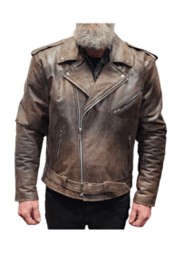 Products: Cracker Brown Brando Motorcycle Leather Jacket – LeatherDirect