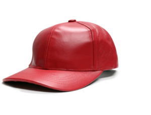 Products: Red Leather Cap – LeatherDirect