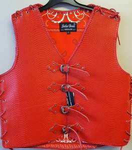 Crocodile Print Red Leather Vest – LeatherDirect