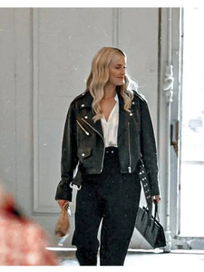 Products: Emily In Paris Camille Razat Leather Jacket