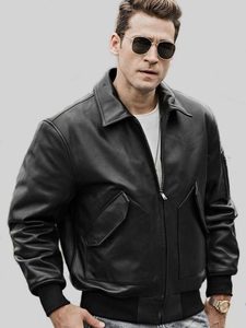 Products: Men’s Aviator Leather Jacket: Russell