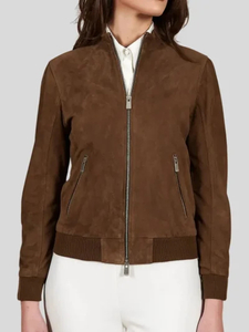 Women’s Aviator Suede Leather Jacket : Beaumont