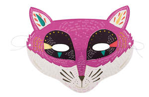 Le Fun: Moulin Roty Set of 6 cardboard masks for girls
