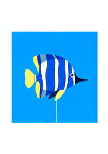 Art Prints: Poisson Bleu Art Print