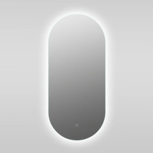 Bathroom Mirror w/ LED Light Callista Oval 48Watts