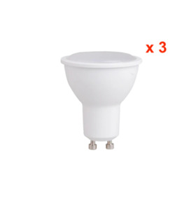 GU10 LED Frosted Dimmable 7w x 3