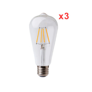 LED Filament Bulb ST64 Dimmable 4w x 3