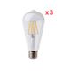 LED Filament Bulb ST64 Dimmable 4w x 3